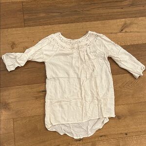 Kids Cream Long Sleeve Top